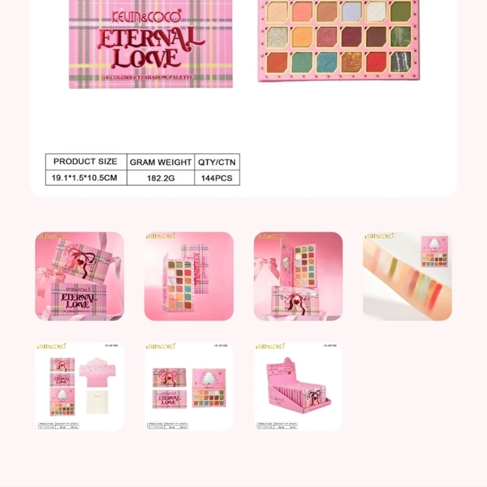 Kevin & Coco Christmas Eternal Love 18-Color Eyeshadow Palette New Sealed